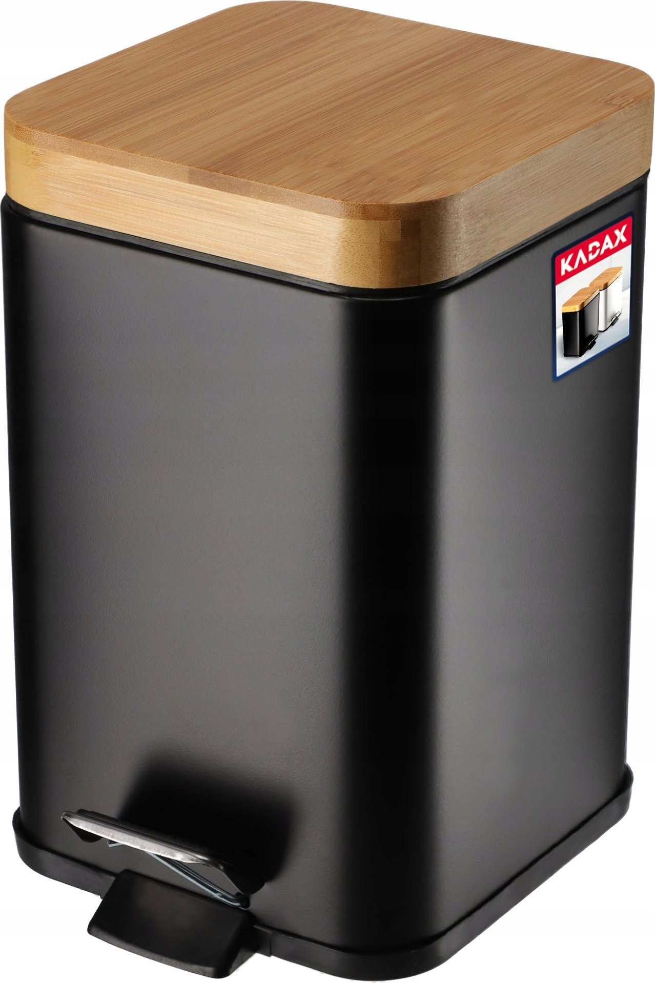 Kosz na śmieci Kadax na pedał czarny