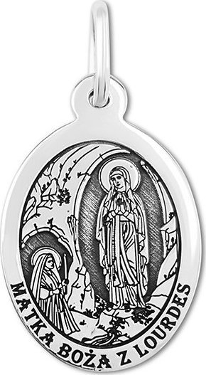WĘC - Twój Jubiler Medalik srebrny z wizerunkiem Matki Bożej z Lourdes _02
