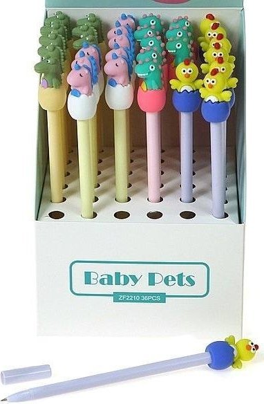 Długopis z ozdobną końcówką - jajko (36szt)