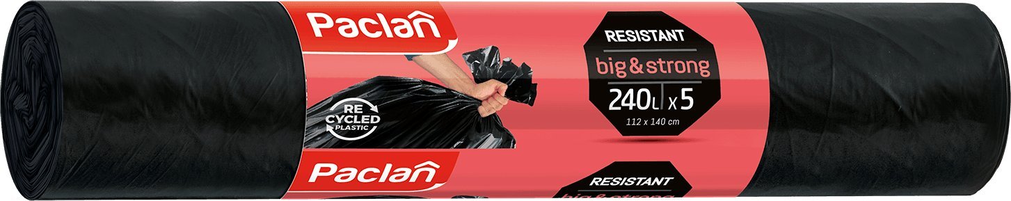 Bee Smart Worki na śmieci czarne super mocne 240l 5szt