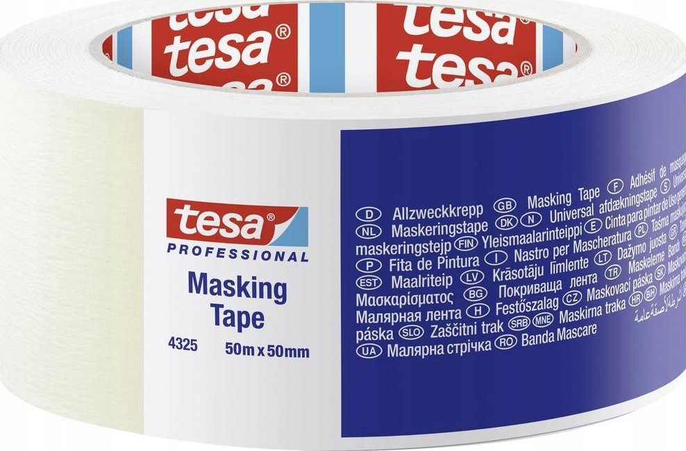 Tesa Tesa Masking Tape 50m x 50mm Stand.Prof. white 04325