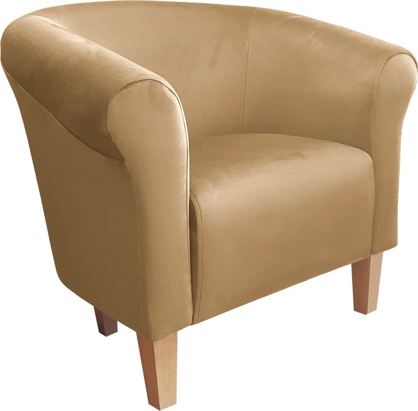 Atos Fotel DRAWA 1 BL VELVET beżowy tapicerowany ATOS