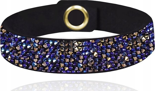Radziszewska Jewellery Bransoletka Alcantara Kryształy Guzik Prezent na Dzień Matki ŻYCZENIA