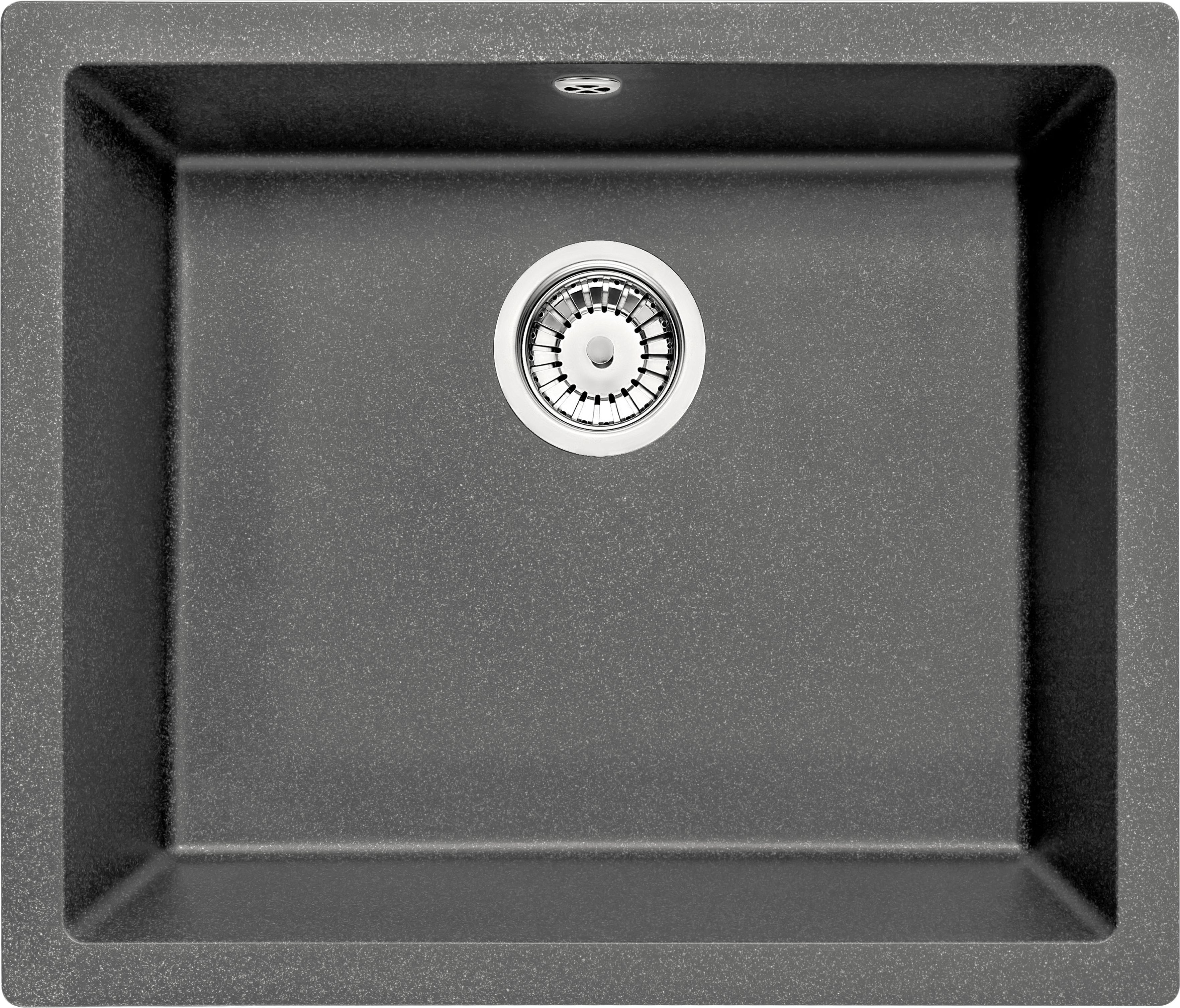 Zlewozmywak Deante KOMORA PODBLATOWA CORDA ANTRACYT METALIK GRANIT 550X460X204 3,5"