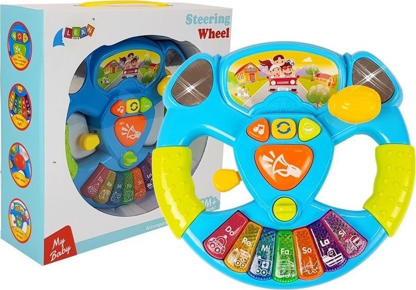 Lean Sport Kierownica interaktywna dla niemowląt pianinko dźwięk światła