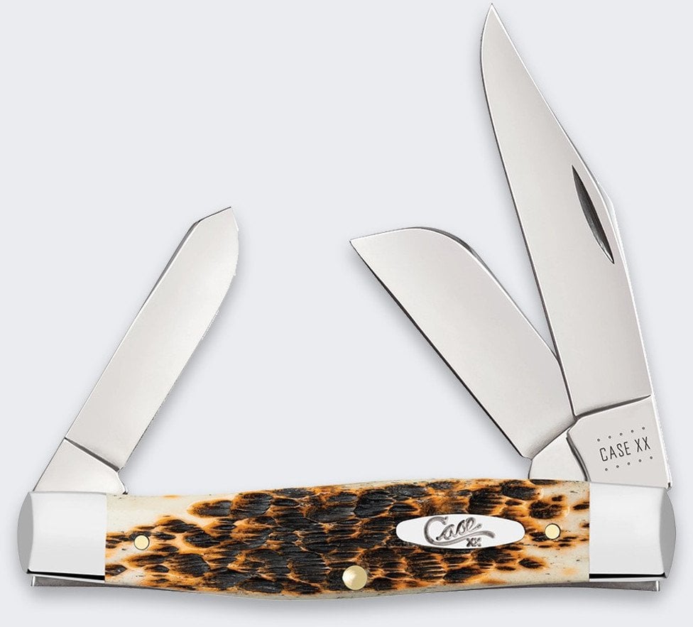 Nóż Składany Case Large Stockman CS Amber Bone