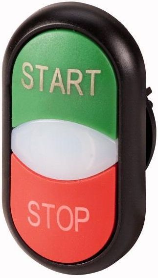Eaton Napęd przycisku podwójny zielony/czerwony START-STOP z podświetleniem z samopowrotem M22S-DDL-GR-GB1/GB0 (216703)