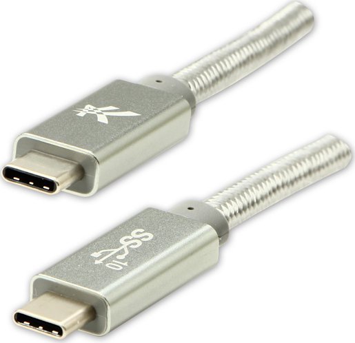 Kabel USB Logo USB-C - USB-C 1 m Biały