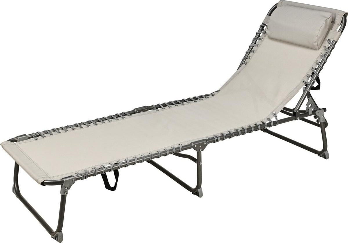 ŁÓŻKO TURYSTYCZNE KEMPINGOWE SKŁADANE TEXTLINE BIAŁE