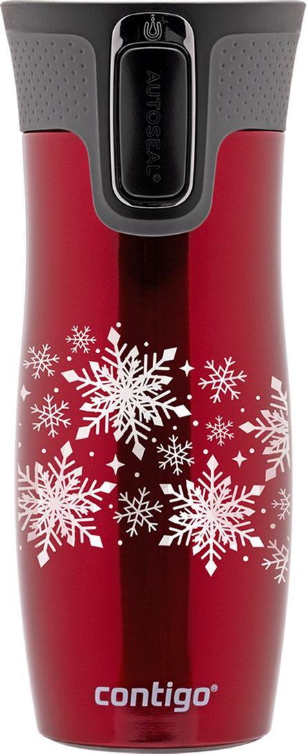 Contigo Kubek termiczny Contigo West Loop 470ml Snow Stars - czerwony