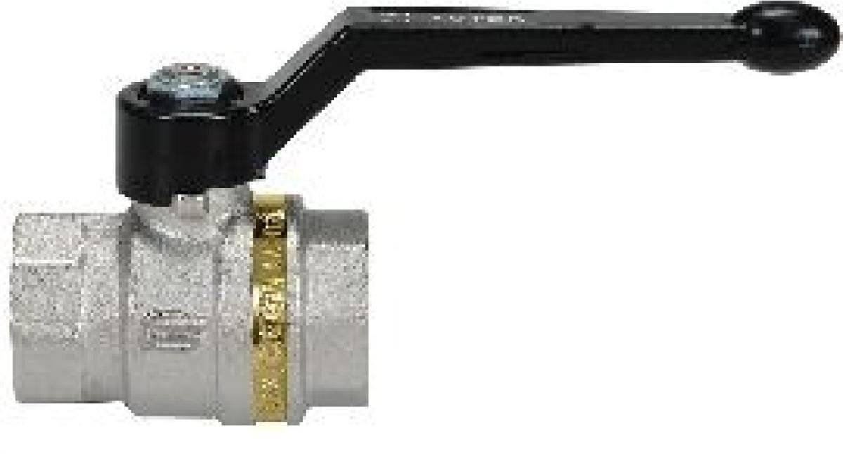 Pneumatyczny zawór kulowy mosiężny niklowany z rączką aluminiową gwint wewnętrzny/wewnętrzny 1/2cala 334.04-EF