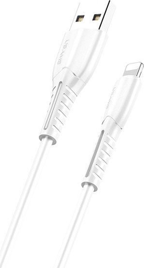 Kabel USB Usams USB-A - Lightning 1 m Biały (63867-uniw)