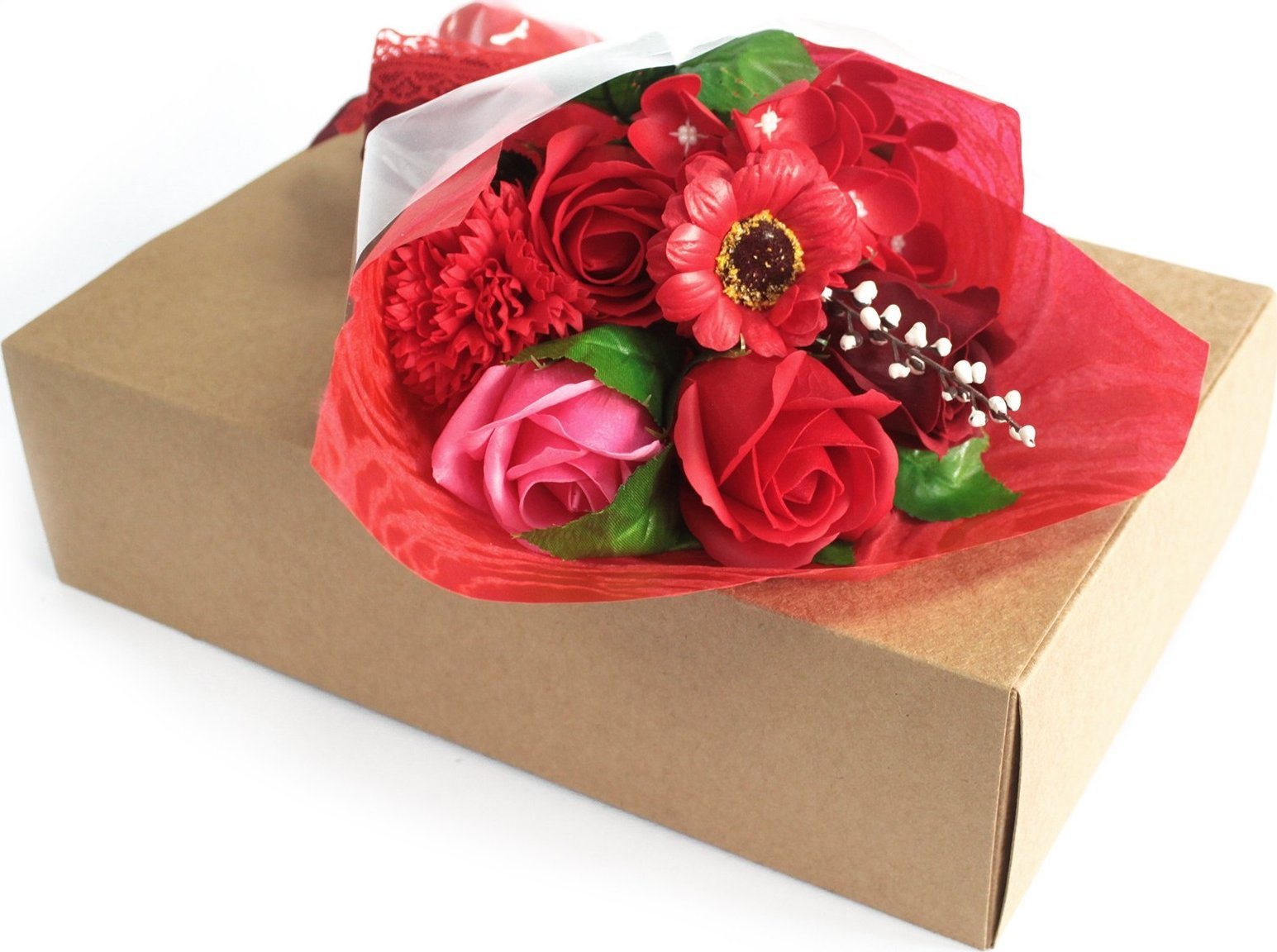 Bispol Czerwony Bukiet Mydlany w Pudełku