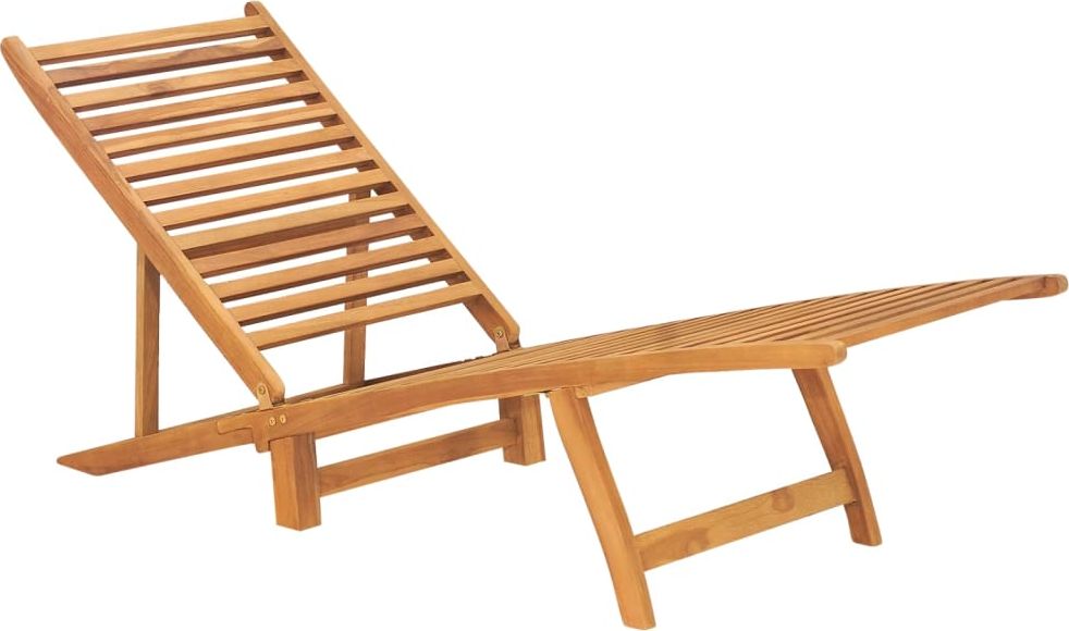 vidaXL Leżak, lite drewno tekowe