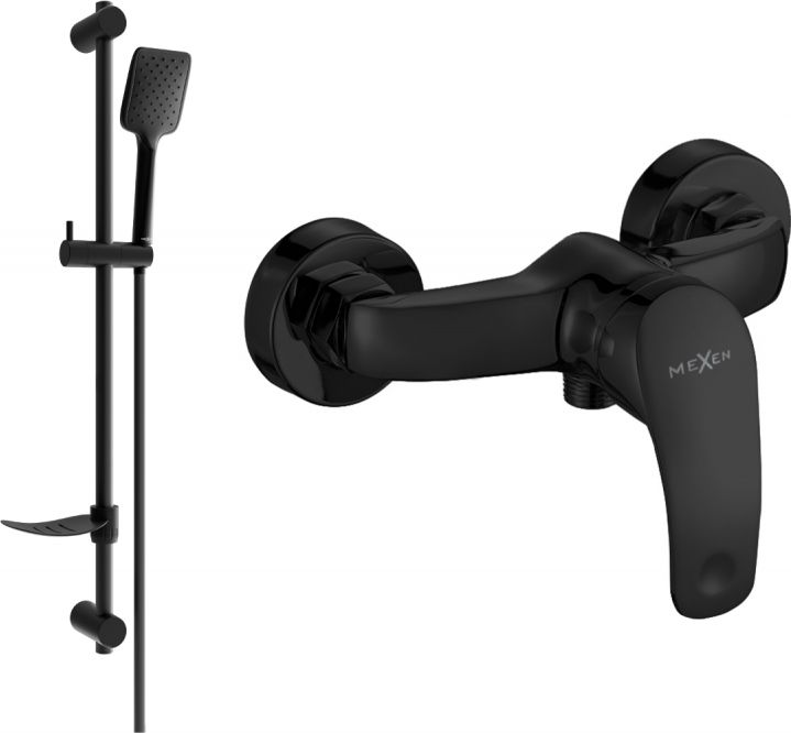 Mexen Mexen Fabia DF62 bateria prysznicowa z zestawem prysznicowym, czarna- 74654DF62-70