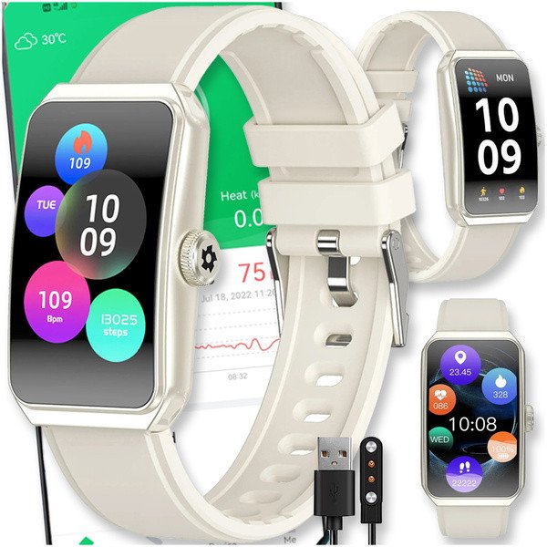 SMARTWATCH ZEGAREK WATCH AMOLED BLUETOOTH SMARTBAND SPORTOWY MENU PL DAMSKI R11