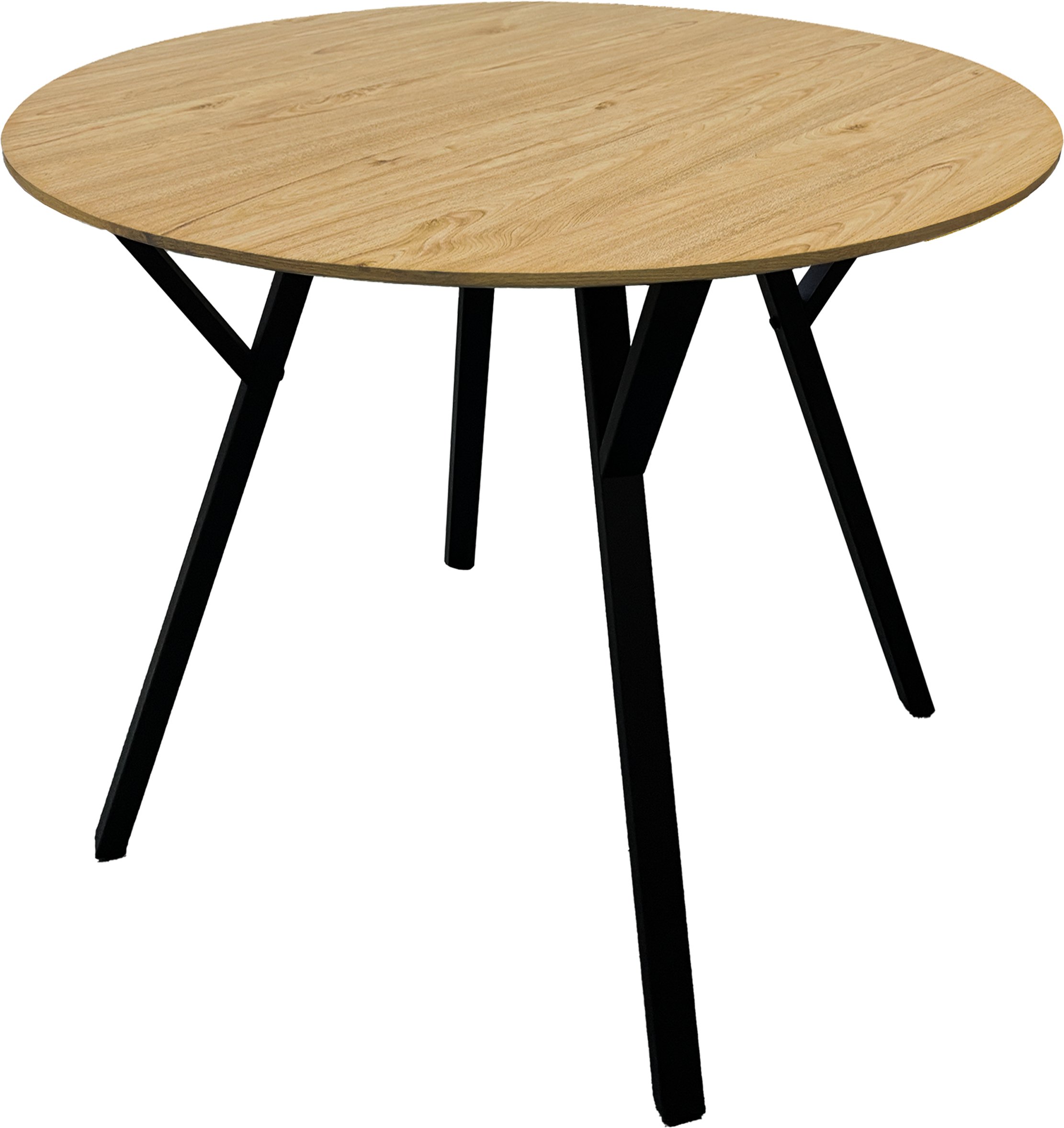 Stół okrągły skandynawski BRUNO fi 90 cm złoty dąb do kuchni salonu