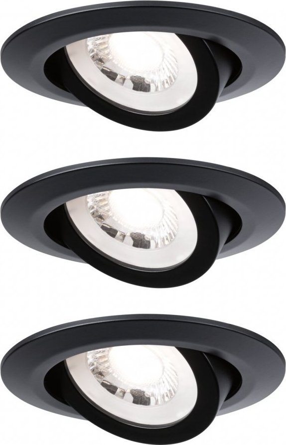 Paulmann Zestaw opraw LED 3x4.8W 450 lm 3000K 230V czarny-mat