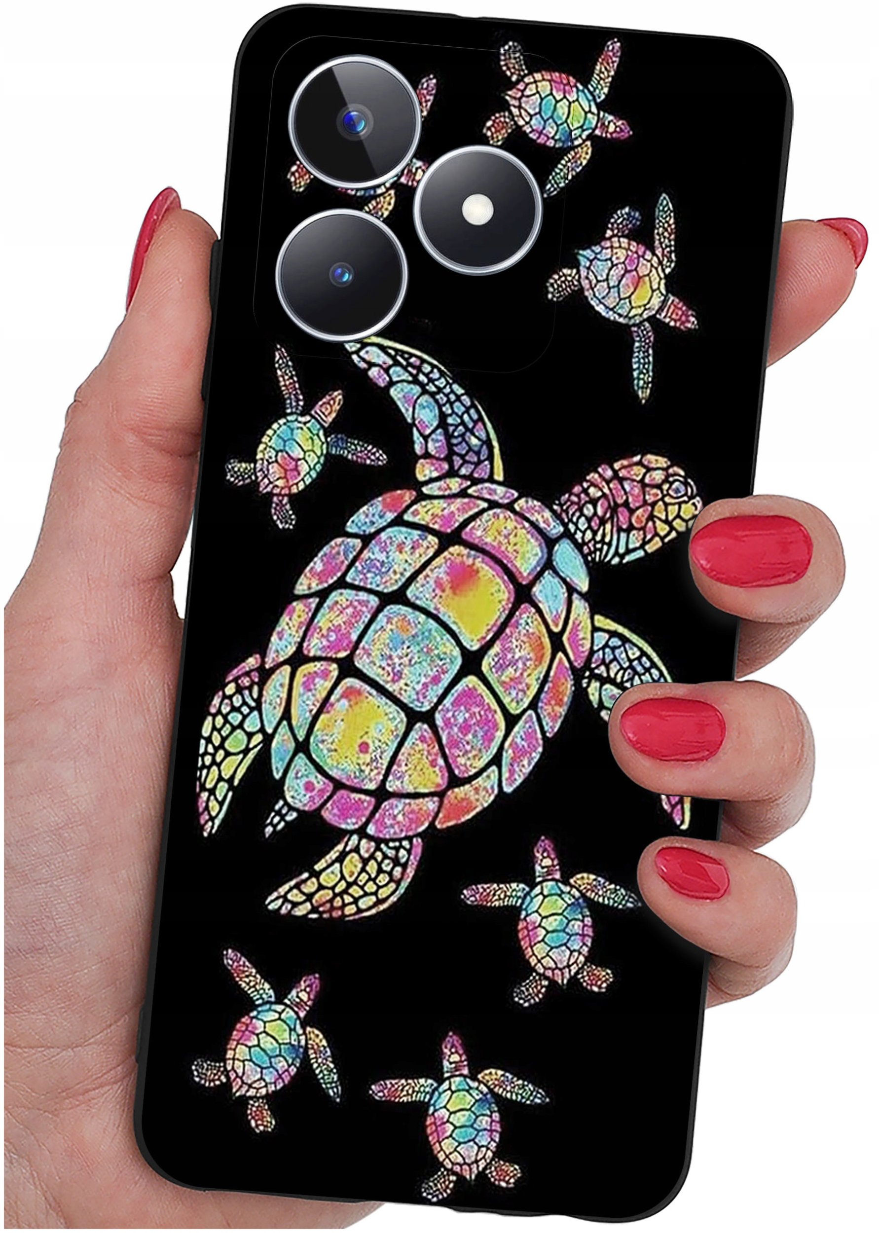 ETUI do Realme C51| C53 WZORY |SILIKONOWE MATT CASE + SZKŁO 9H