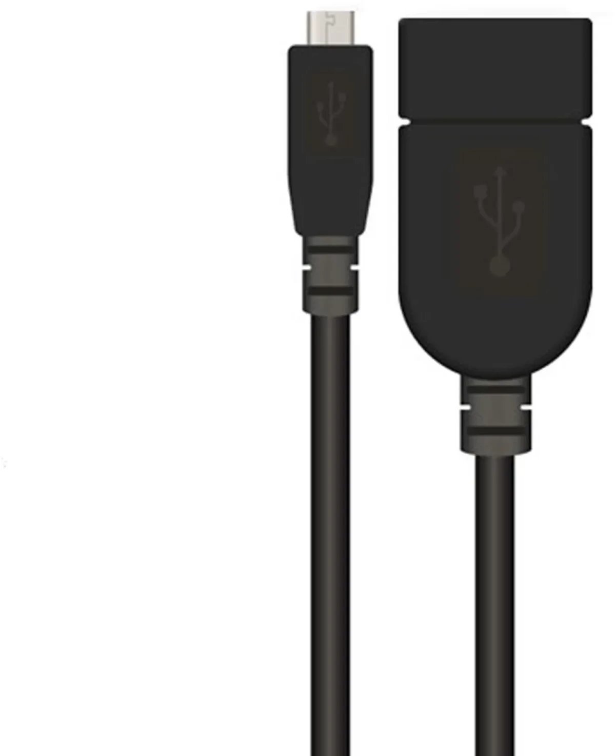 Sinox Micro USB OTG adapter. 0,2m. Sort