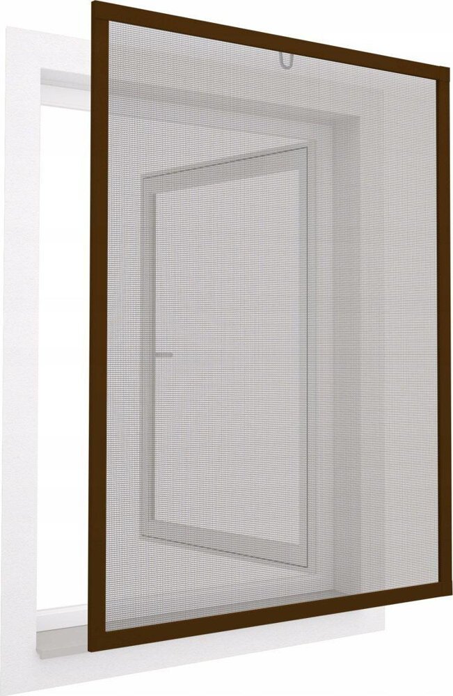 MOSKITIERA OKNO ALU 120X140 BRĄZ