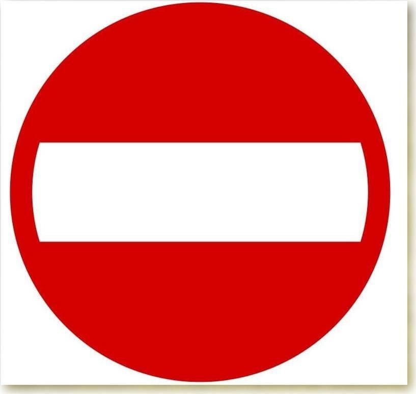 Mój dom Zndw-5 Znak Drogowy B-2 - Zakaz Wjazdu 33Cmx33Cm