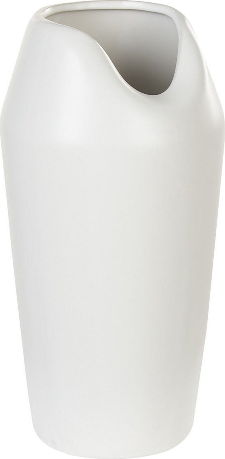 Beliani Wazon dekoracyjny kamionkowy 33 cm biały APAMEA