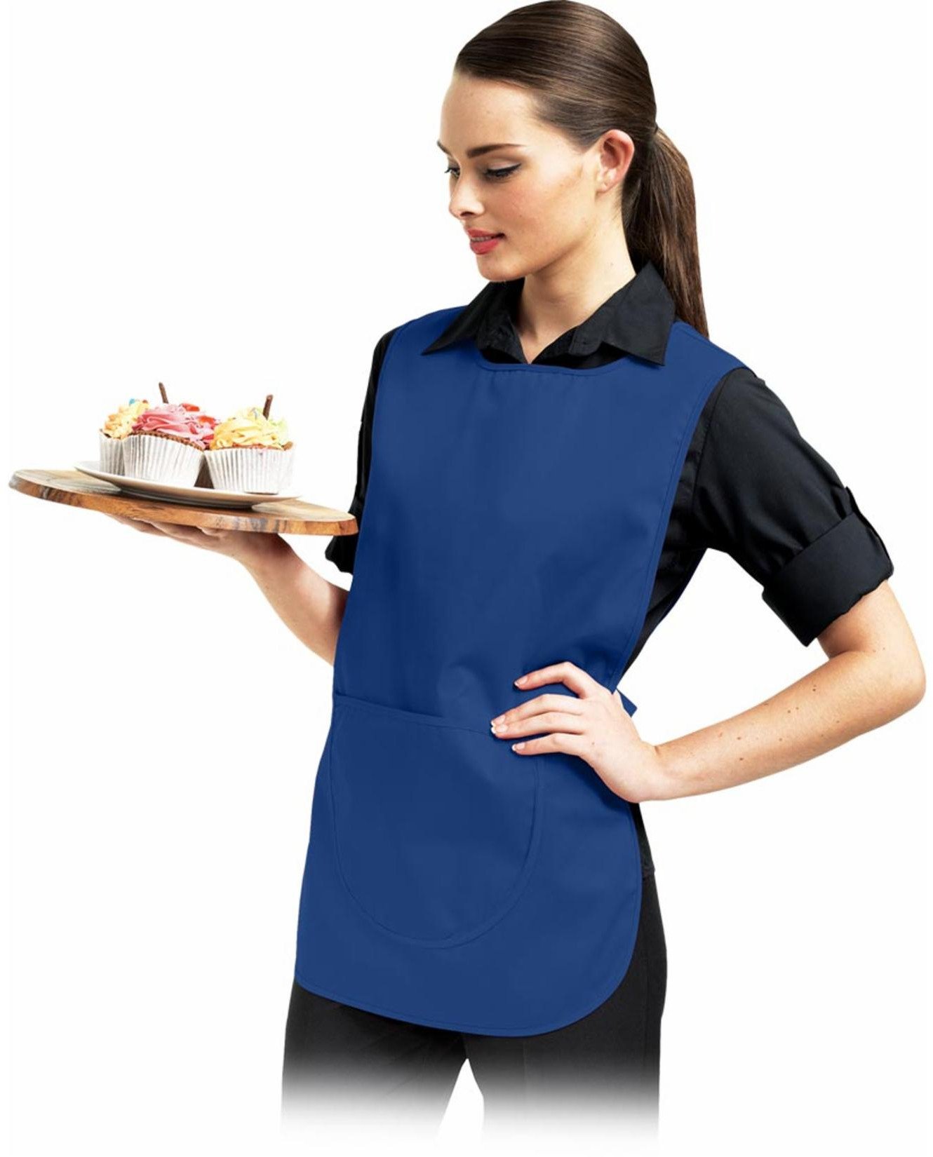 TN-1K - tunika dla gastronomi damska z kieszenią - granatowy 2XL