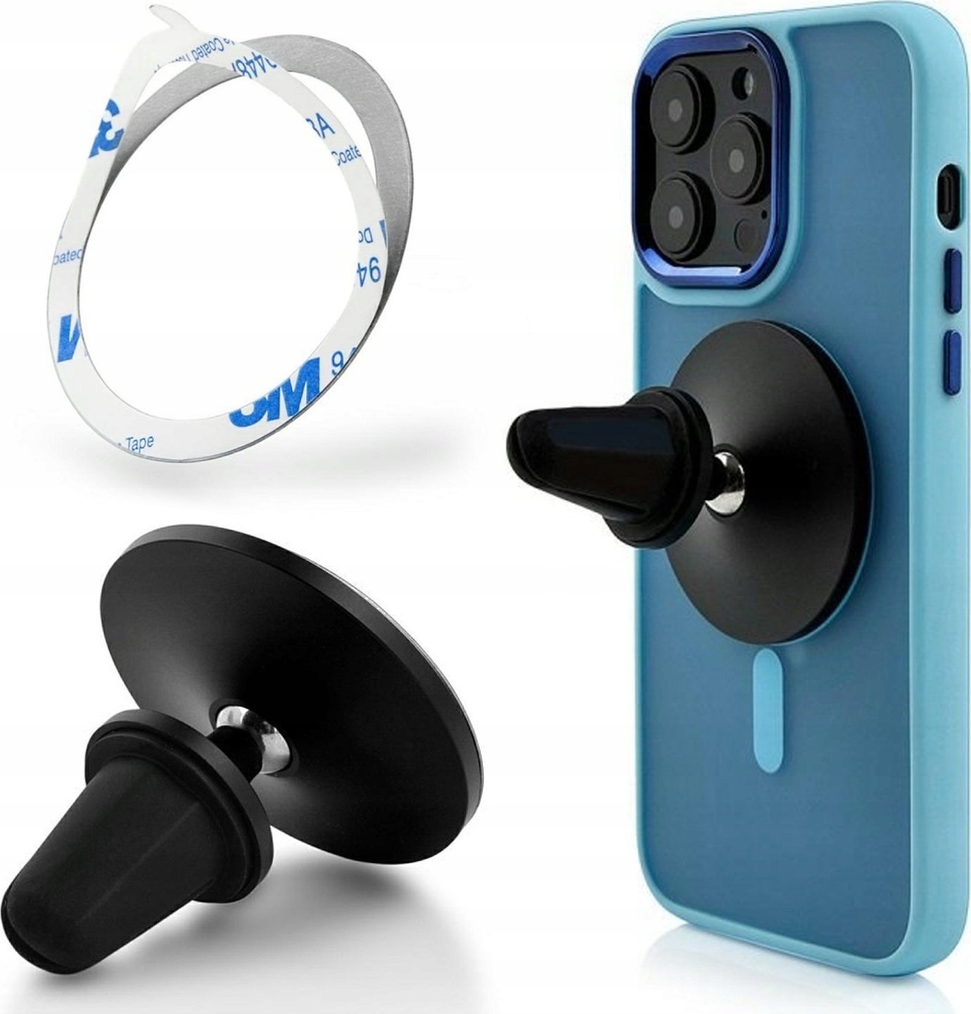 Alogy Uchwyt Samochodowy na Telefon Magnetyczny do Kratki Nawiewu REVERSE Czarny