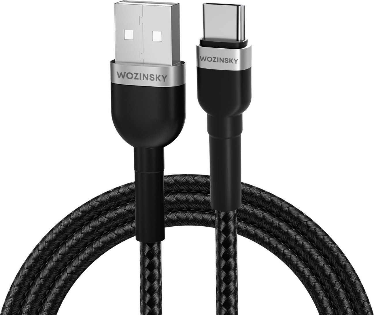 Kabel USB Wozinsky USB-A - USB-C 1 m Czarny (5907769308710)