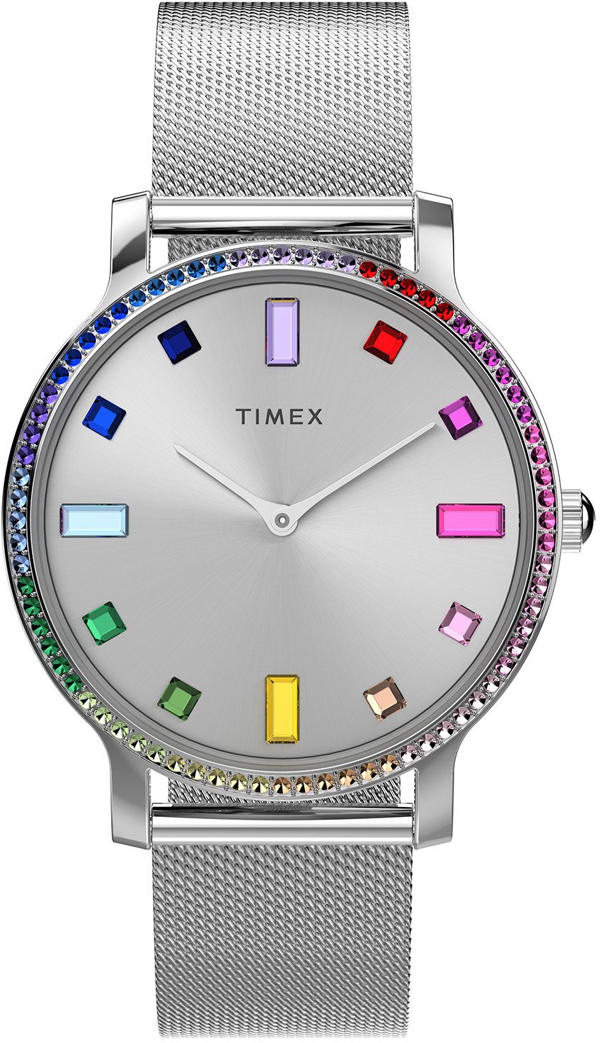 Zegarek damski Timex TW2W19100 CYRKONIE srebrny