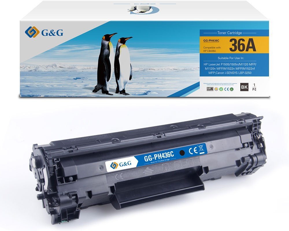 G&G kompatybilny toner z HP CE285A, CB435A, CB436A, CE278A, Canon CRG128, 7, NT-PH435LCU, black, 3000s