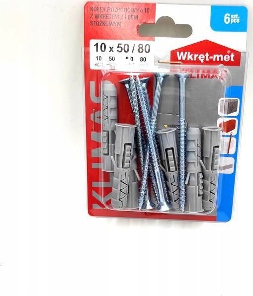 Wkręt-met WKRĘT-MET BLISTER KOŁEK ROZP.TRÓJ.ROZP. 10X80 kod:
