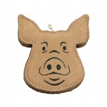 Cooper & Pals Zabawka dla psa, świnia, skórzana, 14,5x15cm/ 20mm