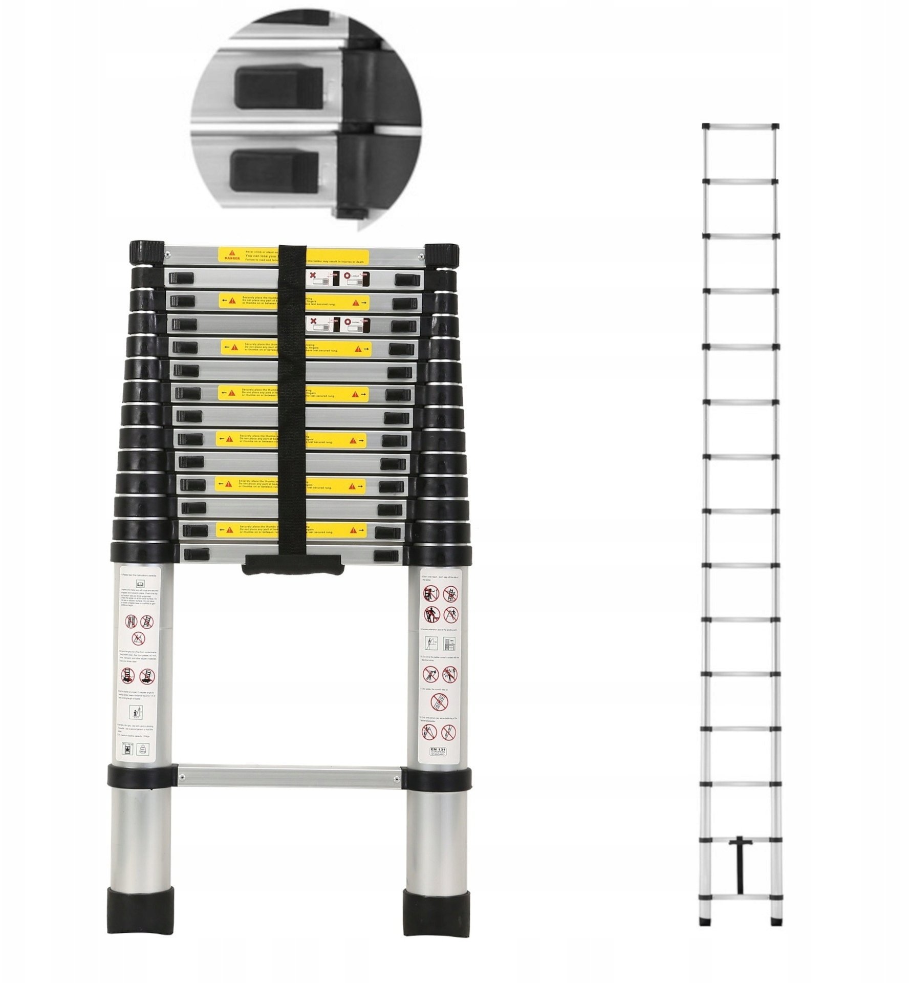 Drabina teleskopowa aluminiowa 5m 150kg (1)