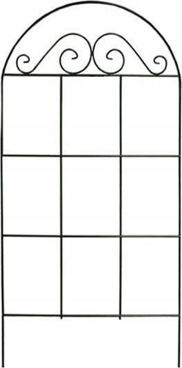 Podpora do roślin pnących z dekoracyjnym łukiem 60x25 cm Zielona stalowa