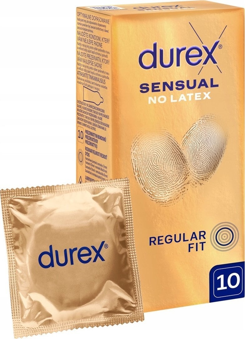 Durex Sensual no latex prezerwatywy nielateksowe 10szt