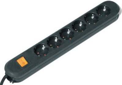 Listwa zasilająca Bachmann 6 gniazd 3 m czarna (381.151K)