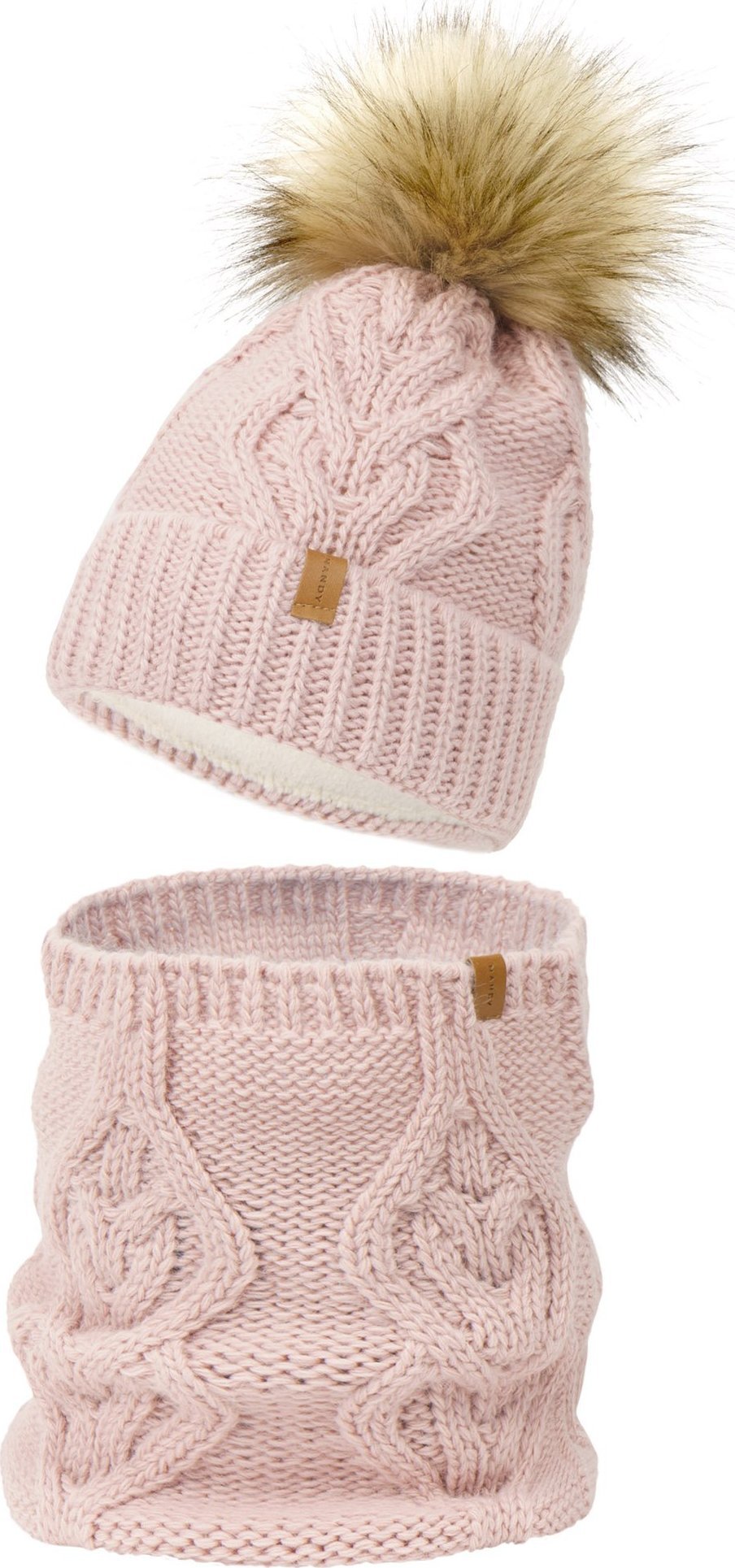 Nandy Nandy Komplet Damski Czapka Komin Polar Zimowy