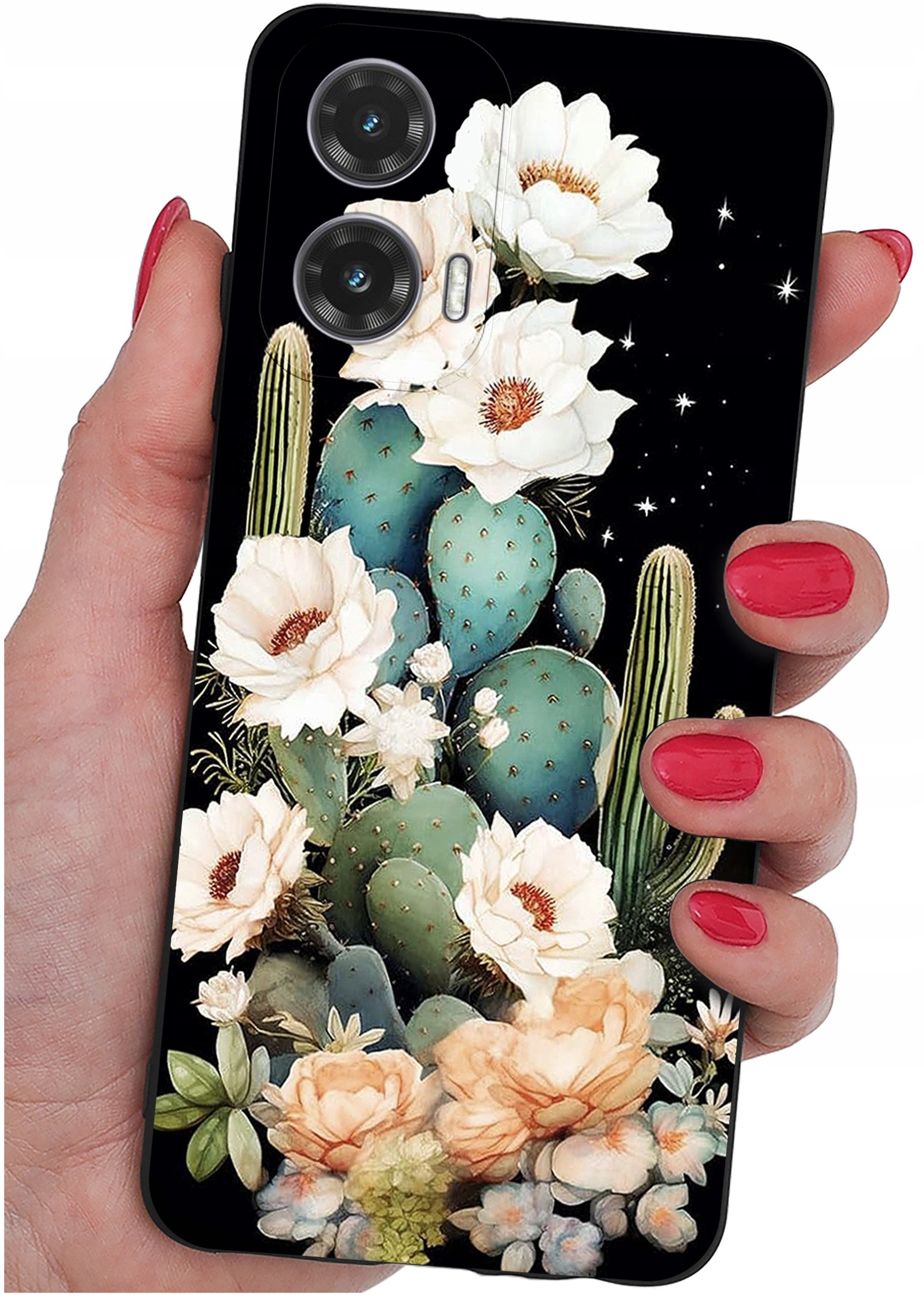 krainaGSM Etui do Motorola Moto G35 5G wzory | SILIKONOWE MATT CASE + SZKŁO 9H