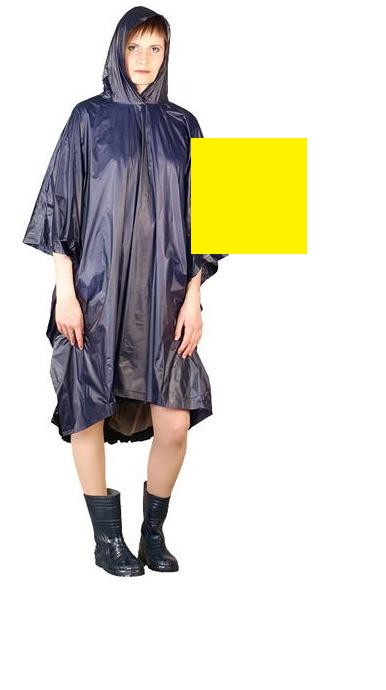 Peleryna poncho przeciwdeszczowa żółta