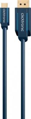 Kabel USB Clicktronic USB-C - DisplayPort 1 m Niebieski (JAB-6466526)