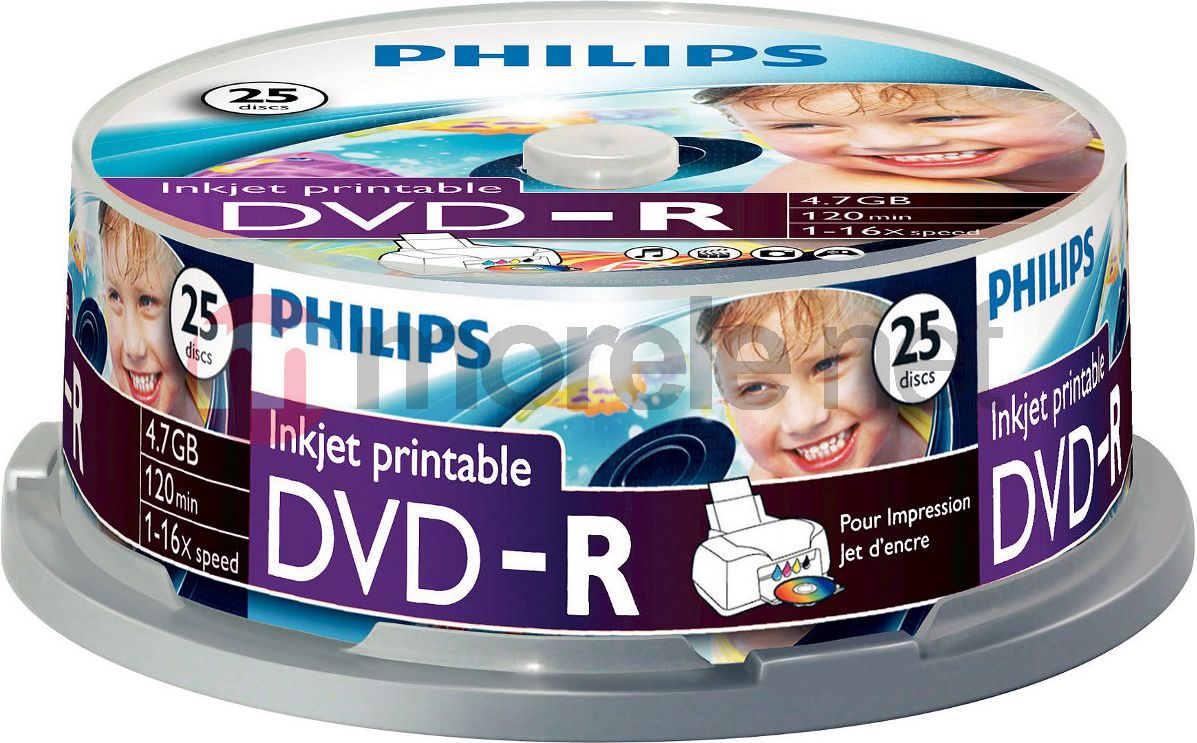 Philips DVD-R 4.7 GB 16x 25 sztuk (DM4I6B25F)