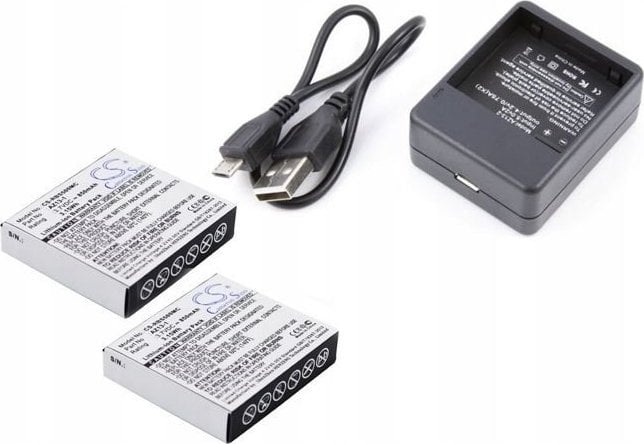 Akumulator Cameron Sino Zestaw 2x Bateria + Ładowarka Do Xiaomi Yi Az13-1