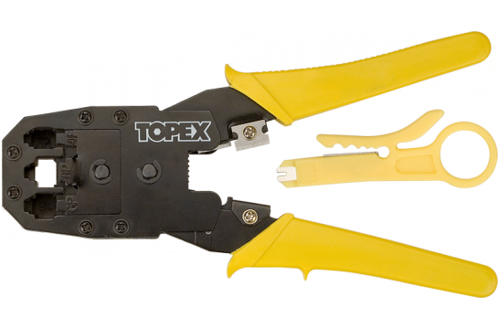 Topex Zaciskarka końcówek telefonicznych i komputerowych 4p.6p.8p (32D409)