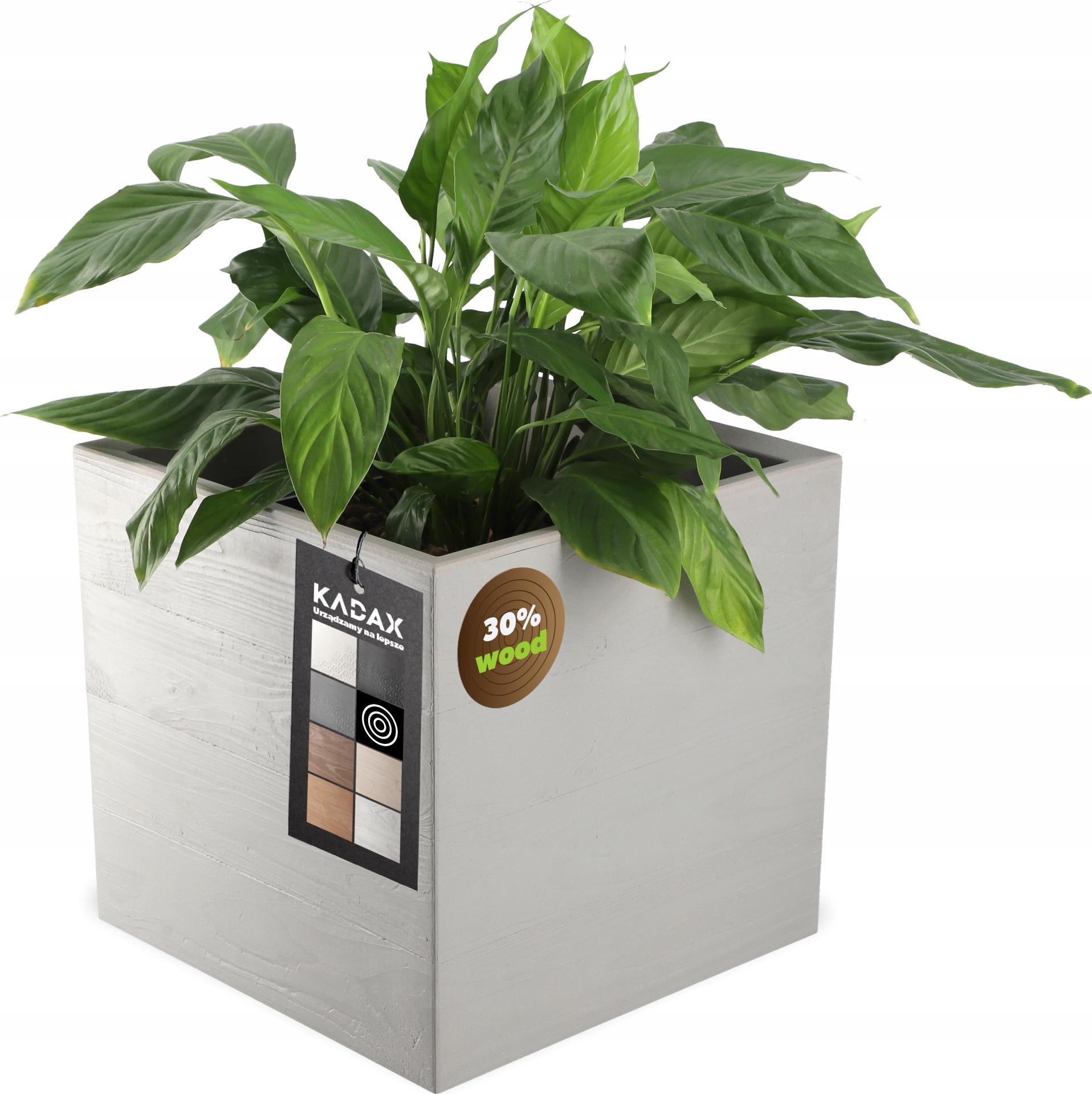 Kadax DONICZKA DONICA NA KÓŁKACH EKO 40x40CM SZARA