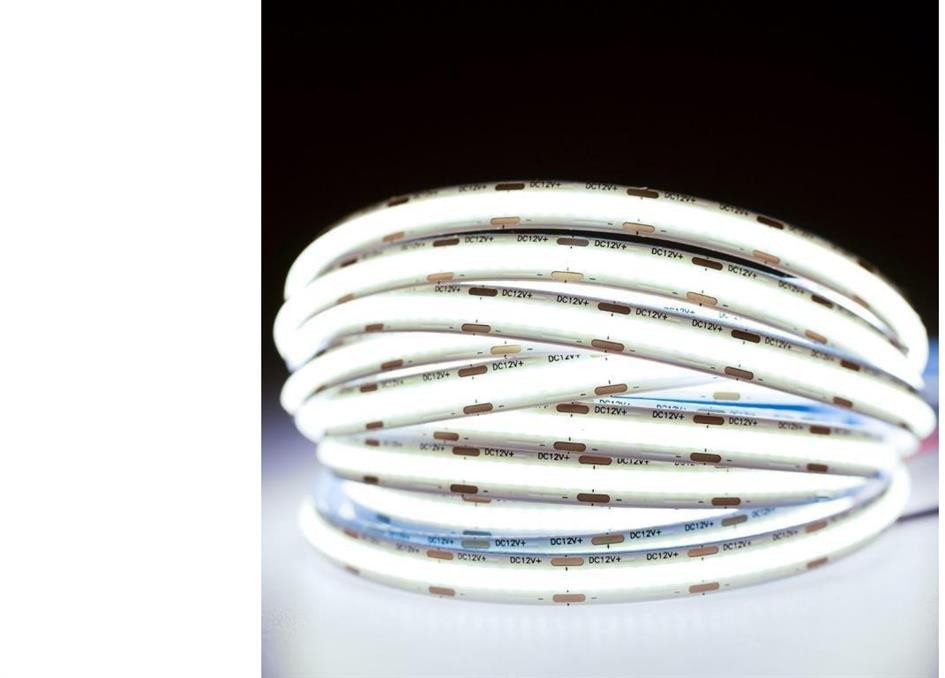 Taśma LED Pasek COB 12V 50W 1920LED Zimna 8mm 5m