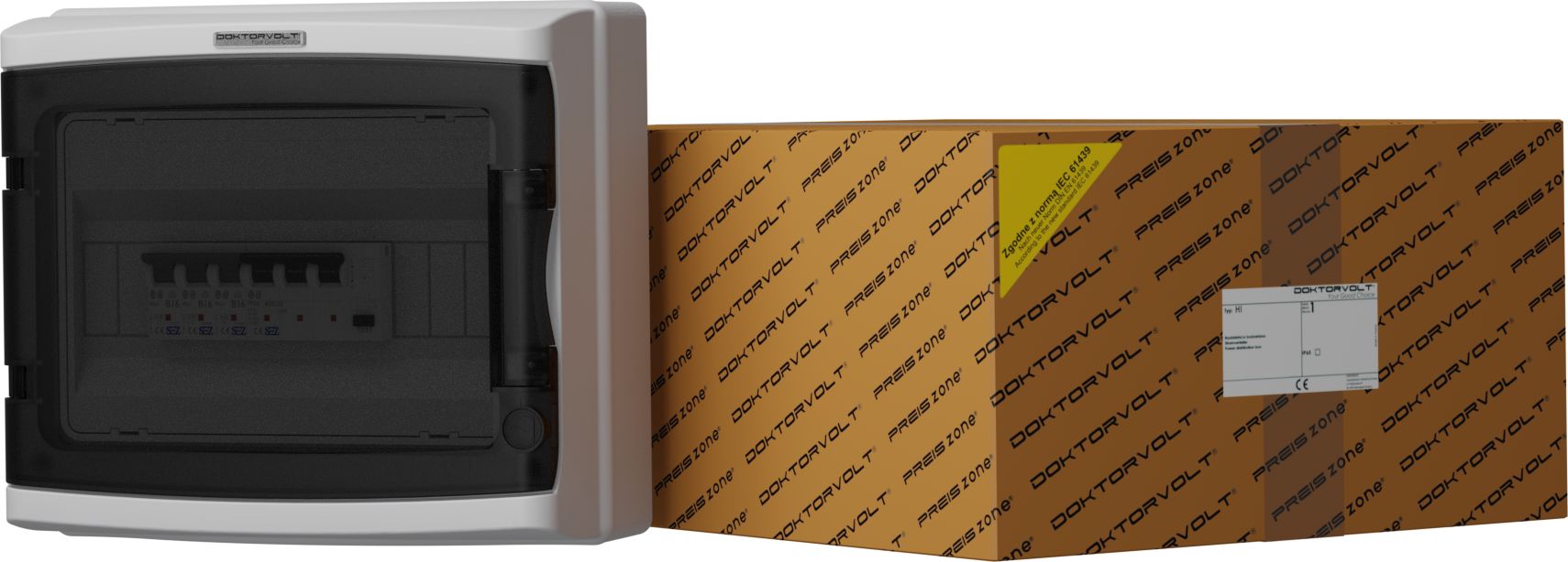 Doktorvolt Rozdzielnica modułowa HI-S/FI RCCB 40A 4P 3x B16 Doktorvolt 2919