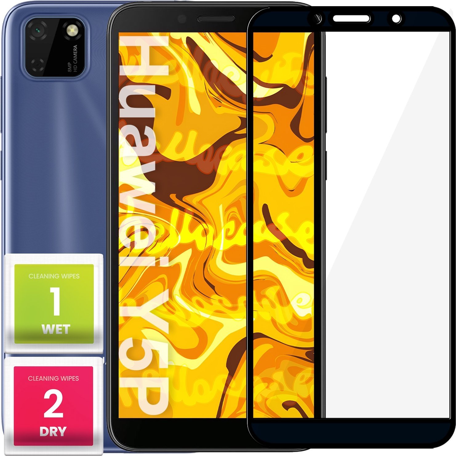 Hello Case SZKŁO HARTOWANE DO HUAWEI Y5P PEŁNE NA CAŁY EKRAN SZKIEŁKO OCHRONNE SZYBKA