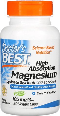 DOCTORS BEST High Absorption Magnesium - Magnez 120 kaps. Doctor's Best